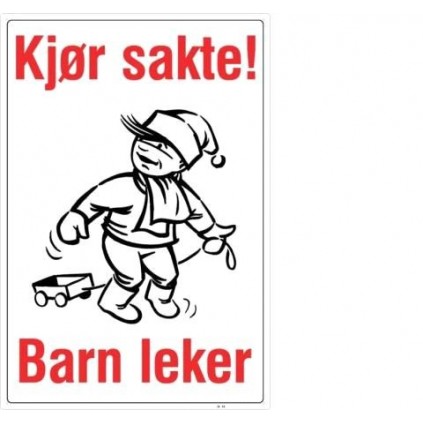 Kjør sakte - Barn leker