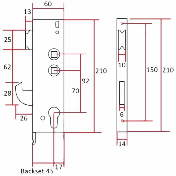 335/45 Esp. Låskasse. FIX