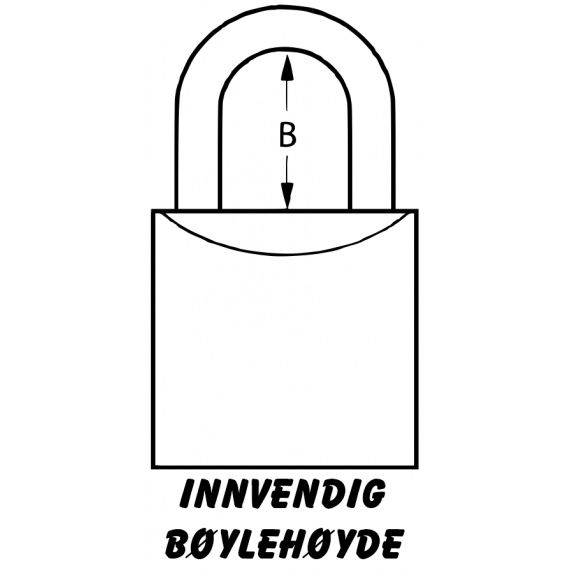 Hengelås FG.3 for oval sylinder. Lang bøyle