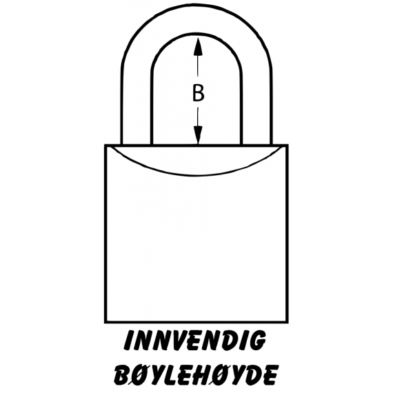 Hengelås FG.3 for oval sylinder M/bøylebeskytter